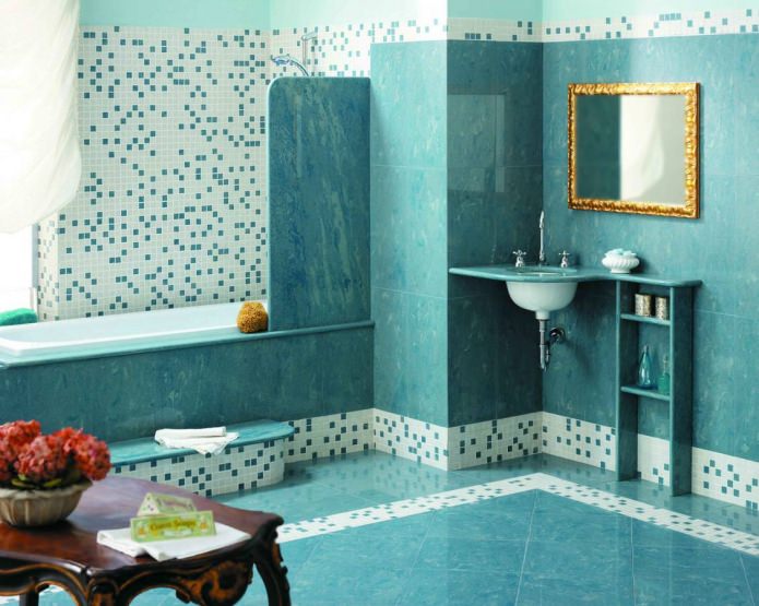 turquoise bathroom