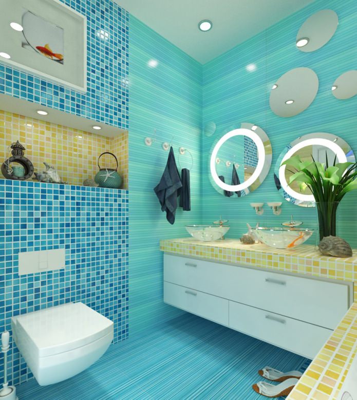 turquoise bathroom