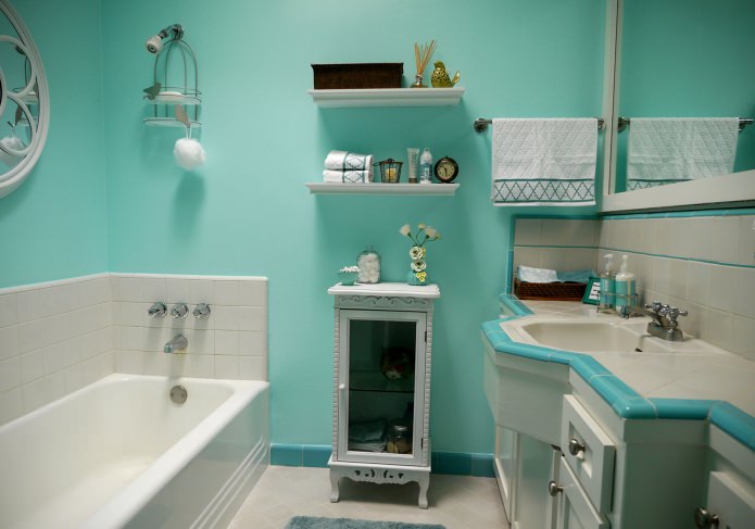 Turquoise bathroom