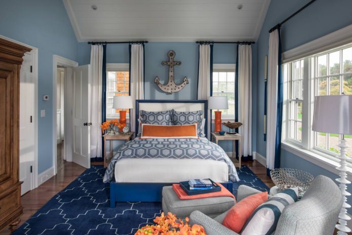 bedroom in nautical style
