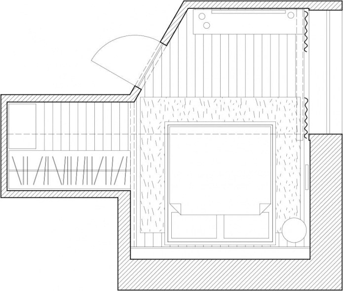 attic bedroom layout scheme