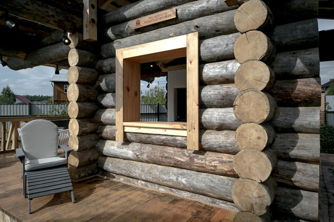 Deadwood pine houses