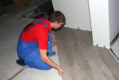 installation of laminate on the floor
