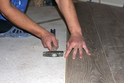 installation of laminate on the floor