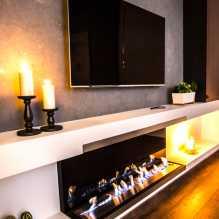 Biofireplace in the interior: types, device, body decoration, design and decor-7