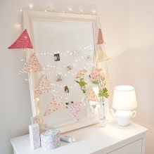 Garland in the interior: design options, photo-6