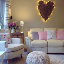 Garland in the interior: design options, photo-2