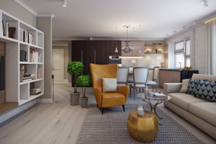 Design project for a three-room apartment of 80 sq. m.