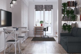 Scandinavian studio interior 26 sq. m.