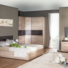 Corner wardrobe in the bedroom: types, content, sizes, design-5