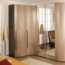 Corner wardrobe in the bedroom: types, content, sizes, design-8