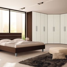 Corner wardrobe in the bedroom: types, content, sizes, design-7
