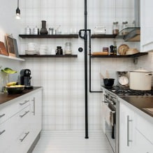 How to choose wallpaper for a small kitchen? -9