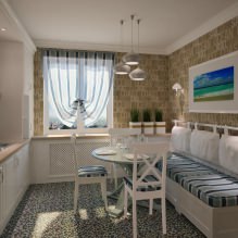 How to choose wallpaper for a small kitchen? -3