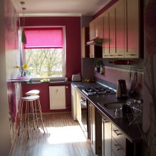 Design of a small kitchen with a bar counter-3