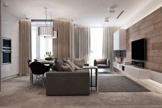 Interior design of a three-room apartment 78 sq. m.