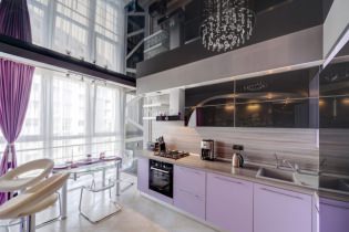 Design options for stretch ceilings in the kitchen