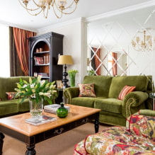 Mirror tiles in the interior: design features, photo-4