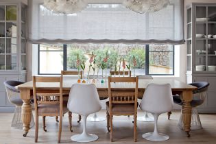 Chairs in the interior of the kitchen and living room: 50 modern photos and ideas