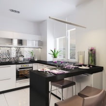 Corner kitchen design with a bar counter-13