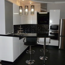 Corner kitchen design with a bar counter-9