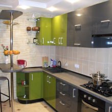 Corner kitchen design with a bar counter-15