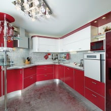 Corner kitchen design with a bar counter-19