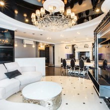 Interior in black and white: design features, 60 photos-2