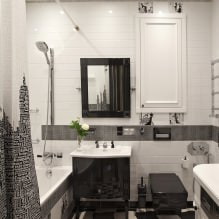 Interior in black and white: design features, 60 photos-10