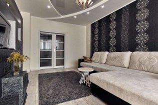 Wallpaper in the living room interior: 60 modern design options