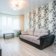 Wallpaper in the living room interior: 60 modern design options-7