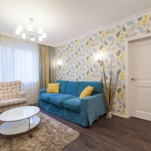 Wallpaper in the living room interior: 60 modern design options-18