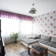 Wallpaper in the living room interior: 60 modern design options-4