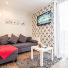 Wallpaper in the living room interior: 60 modern design options-0