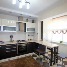 Kitchen design with a bar counter: 60 modern photos in the interior -18