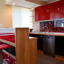 Kitchen design with a bar counter: 60 modern photos in the interior -2