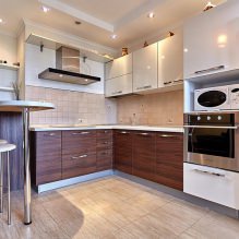 Kitchen design with a bar counter: 60 modern photos in the interior -7