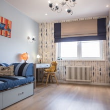 Curtains in the nursery: types, choice of color and style, 70 photos in the interior-0