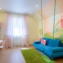Curtains in the nursery: types, choice of color and style, 70 photos in the interior-4