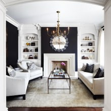 Wall decoration in the living room: choice of colors, finishes, accent wall in the interior-17