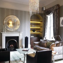 Wall decoration in the living room: choice of colors, finishes, accent wall in the interior-2