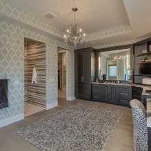 Gray wallpaper: combinations, design, selection of furniture and curtains, 101 photos in the interior-15