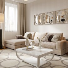 Beige wallpaper: design, combination, choice of curtains, 70+ photos in the interior-30