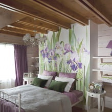 Wall design in the bedroom: choice of colors, finishing options, 130 photos in the interior-13