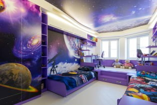 Stretch ceiling in the nursery: 60 best photos and ideas