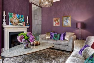 Interior in purple tones: combinations, an overview of the rooms, 70 photos