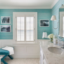 Design with blue wallpaper: pros and cons, combination, selection of curtains, 80+ photos-9