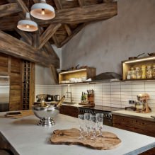 The use of wood in the interior: photos, 77 applications-23