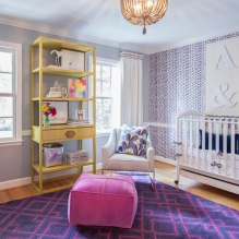 Purple wallpaper in the interior: types, design, selection of curtains, 70 photo-0