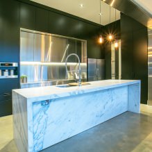 Green kitchen set: features of choice, combination, 60 photos-1